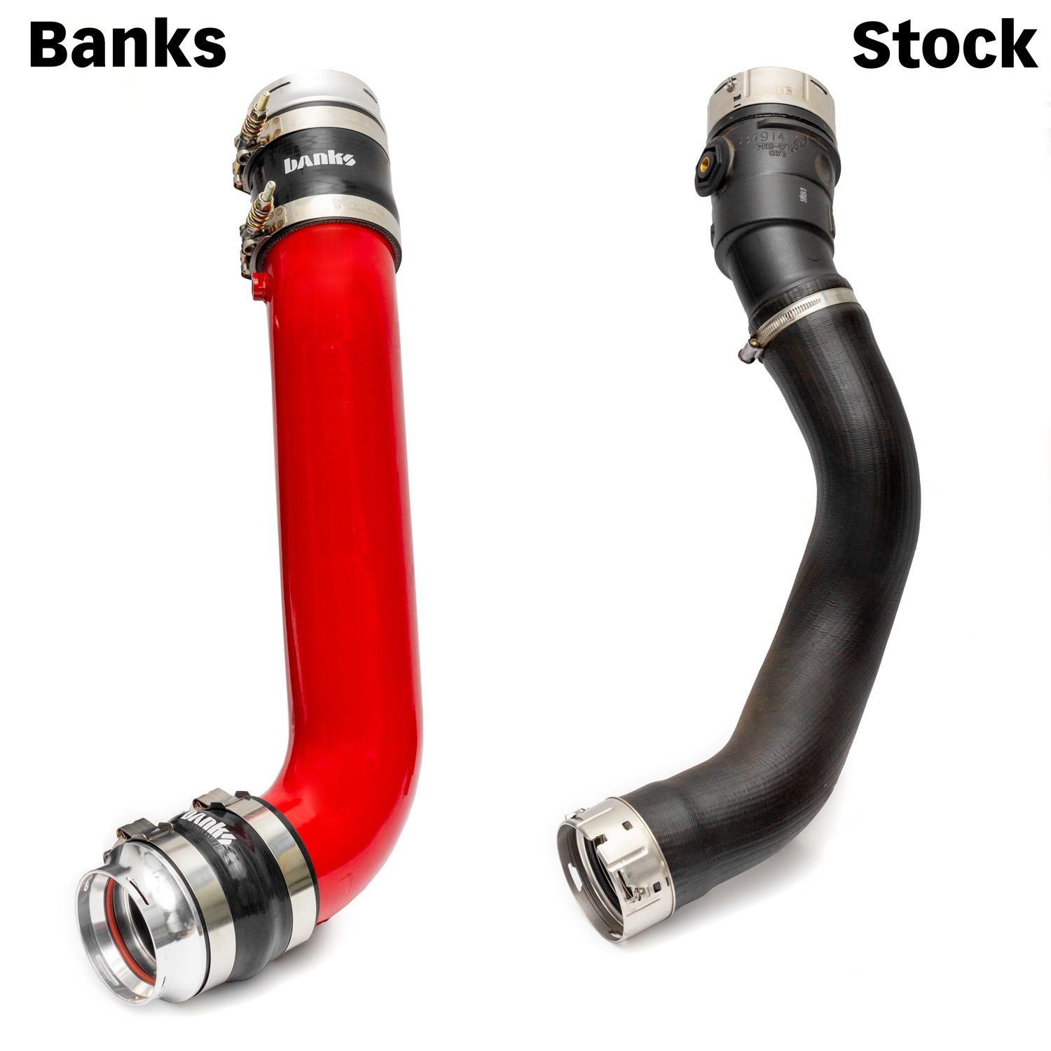 Banks Power, Boost Tubes, Intercooler Pipes, Charge Air Cooler, Banks vs Stock